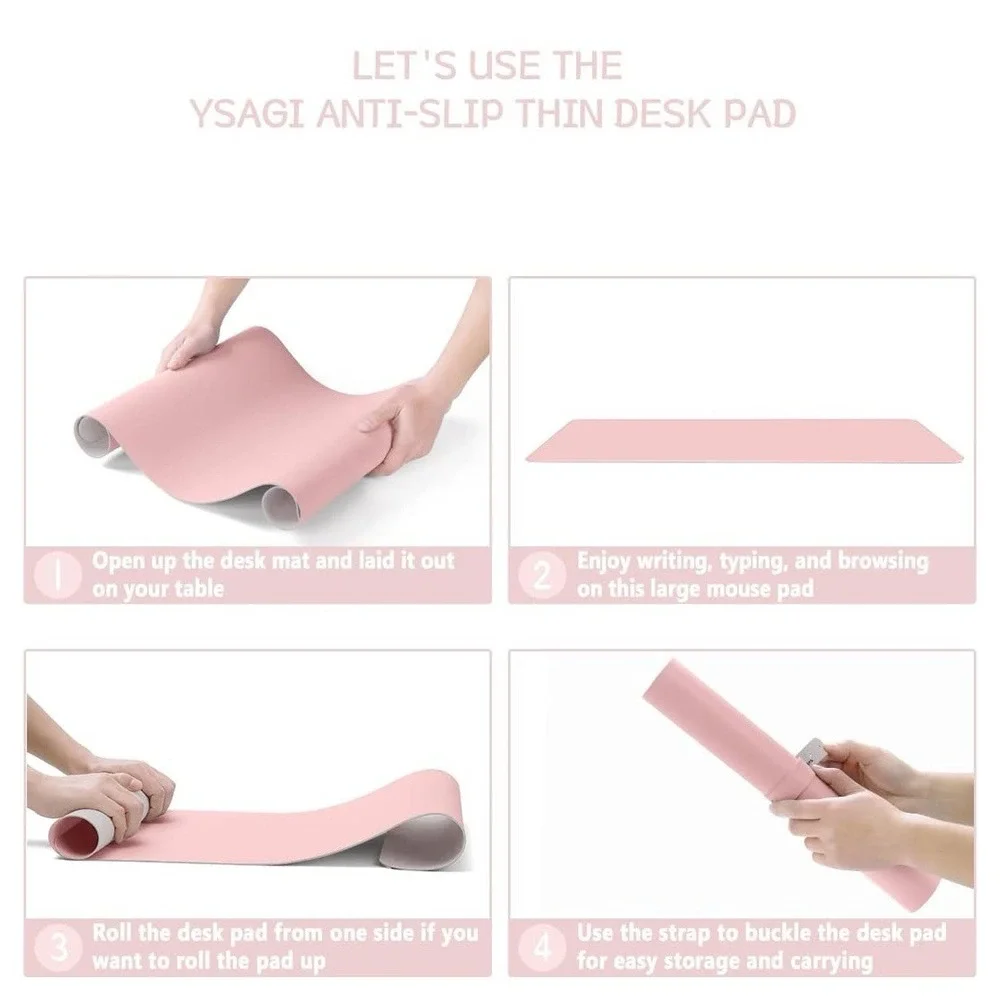 Ysagi Non-Slip Leather Desk Pad, Waterproof Laptop Computer Desk Keyboard Mat T2